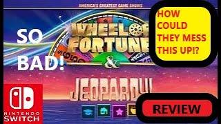 Wheel of Fortune Jeopardy Nintendo Switch Review So bad, I quit before starting a game How!?