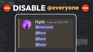 How To Disable @everyone on Discord (2024)