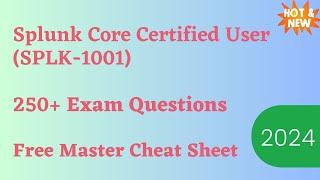 Splunk Core Certified User (SPLK-1001) Exam Dumps & Questions 2024