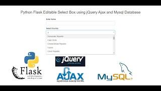 Python Flask Editable Select Box using jQuery Ajax and Mysql Database