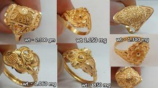 Light weight gold Ladies Ring Designs Price - 4670 रु || Trendy gold ladies ring Collection ||