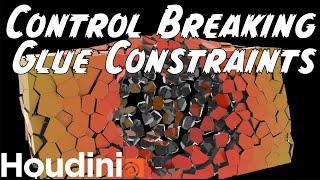 Control How Glue Constraints Break in Destruction Simulations in Houdini (Rigid Body Dynamics RBD)