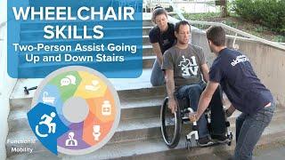 Craig Hospital Wheelchair Skills: Two-Person Assist Going Up and Down Stairs