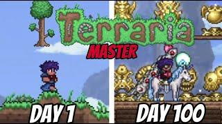 I Survived 100 DAYS in Terraria MASTER Mode [FULL MOVIE]