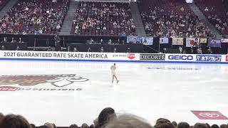 Kseniia Sinitsyna 2021 Skate America short program fancam - Ксения Синицына кп