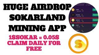 1 $Sokar Token is 0.05$| Airdrop alert| claim free Sokarland tokens daily To your wallet.| core