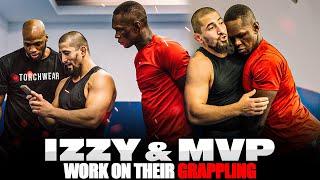 Israel Adesanya & MVP Work On Their Grappling With Genius Coach Ozzy Dugulubgov