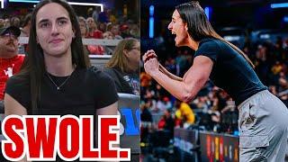 Caitlin Clark goes VIRAL w NEW JACKED PHYSIQUE at Iowa Basketball Game! WNBA BULLIES BEWARE!