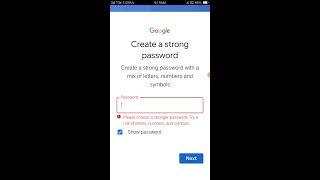 Google & Play Store Account | Fix Choose a Stronger Password