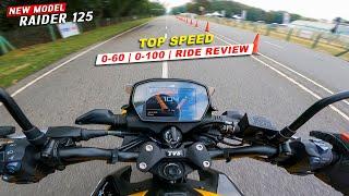 2023 TVS Raider 125 : 0 to 60 | 0 to 100 | Top Speed on Track | Ride Review