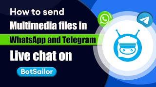 How to send Multimedia files in WhatsApp and Telegram Live chat on BotSailor