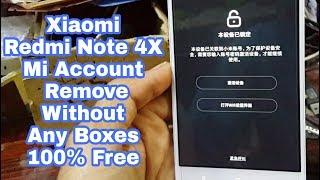 Xiaomi Redmi Note 4x Mi Account Remove BY MRT 2.60 Without Dongle 100% Work