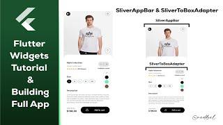 Flutter SliverAppBar & SliverToBoxAdapter Widgets - Building Full App - Tutorial for Beginners -