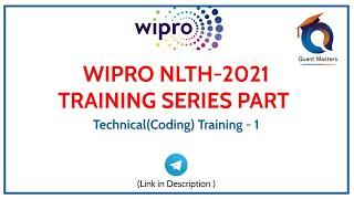 WIPRO NLTH 2021 | Training Series Part-4  Technical( coding ) Training  #wipronlth2021 #nlth