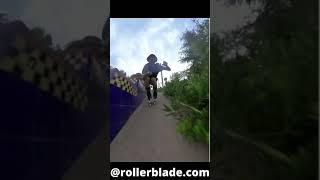 This Rollerblader jumps a scooter so fast so clean