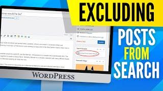 How to Exclude Specific Pages From Being Searched | WordPress