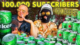 Drinking 100 BEERS for 100.000 SUBSCRIBERS (100k SUBS SPECIAL & Q&A)