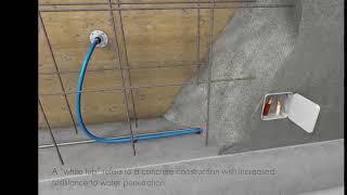 Injection hose fixation at construction joints