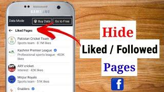 How to hide liked and followed pages on facebook in mobile