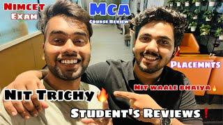 NIT Trichy student’s review about MCA || How to prepare for Nimcet Exam || A small Meet-up️