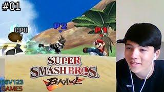 MARIO LUTADOR! | Super Smash Bros Brawl #1 feat. #K1_BR