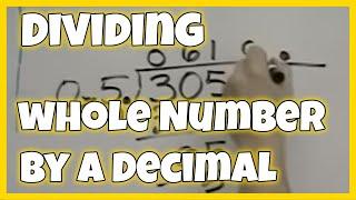 Dividing a whole number by a decimal