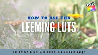 How to use the Leeming LUTs in FCPX - Corrective LUTs for Better Color, Skin Tones and Dynamic Range