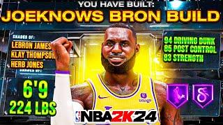 I MADE JOEKNOWS 6'9 LEBRON JAMES BUILD IN NBA 2K24 ... HERES MY HONEST REVIEW