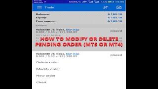 HOW TO MODIFY OR DELETE PENDING ORDER (MT5 OR MT4)