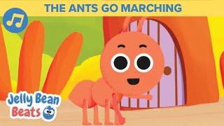 The Ants Go Marching | Counting Song: Preschoolers | Nursery Rhymes for Toddlers  Jelly Bean Beats