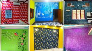 latest wall texture design ideas | Asian paint Royale play texture design  | wall stencil design