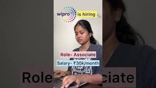 Wipro is hiring for the role of Associate | Freshers can apply | Graduates can apply #job #shorts