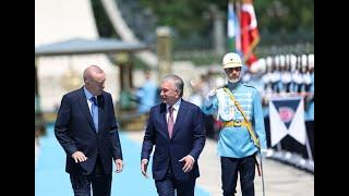 President Erdogan welcomed President Mirziyoyev of Uzbekistan with an official ceremony