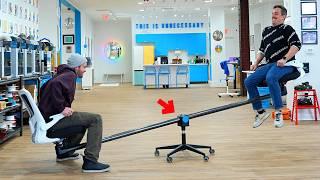 I Built a Seesaw Only Using Office Chairs