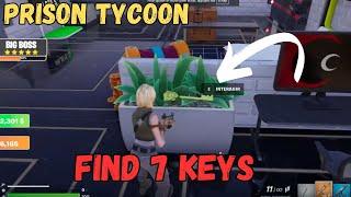 HOW TO FIND ALL 7 KEYS LOCATIONS PRISON TYCOON MAP FORTNITE CREATIVE -  TUTORIAL PRISON TYCOON