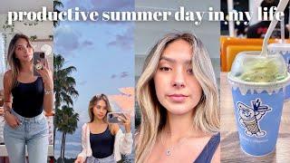 VLOG : PRODUCTIVE SUMMER DAY IN MY LIFE | vlog, work, haul, grwm️