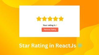 how to make star rating with react js from scratch tutorial
