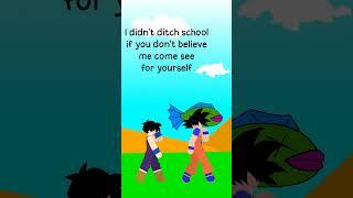 Ditching school #animationmeme #comedy #shorts