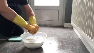 ASMR scrubbing my kitchen floor NO TALKING