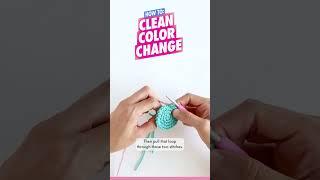 How to Crochet : Clean Color Change - Beginner Amigurumi Tutorial