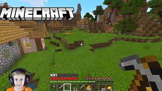 Майнкрафт 1.17 выживание для начинающих. Улучшение деревни и её защита от злодеев. Minecraft и Даник