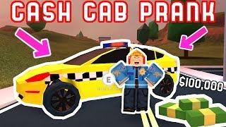 PRANK TAXI IN JAILBREAK! *Cash Cab* - Roblox Jailbreak Fan Games