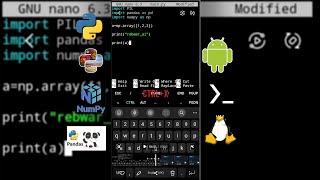 Linux and Python on your Android Phone-termux install python3 - pandas - numpy - pillow - venv