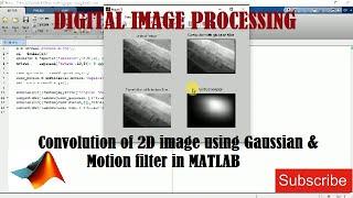 Convolution of 2D image using Gaussian & Motion filter in MATLAB