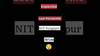 NIT Durgapur at 78%ile ?? | NITs at Low Percentile  | JEE Main 2024 #jeemains #iit #nit #ytshorts