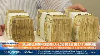 Salariul minim pe economie crește de la 1 ianuarie 2025, la 4.050 de lei