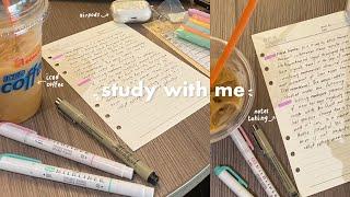 STUDY VLOG ️ at a cafe | study with me at a cafe 