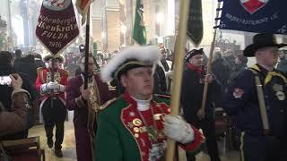 Friedensgottesdienst der Karnevalisten 2024 - Auszug aus der Stadtpfarrkirche Fulda