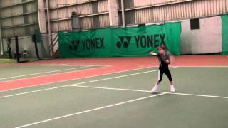 6 year old tennis 'superstar in training' learning approach shots