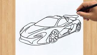 How to Draw a McLaren 570s | Easy Sports Car Drawing